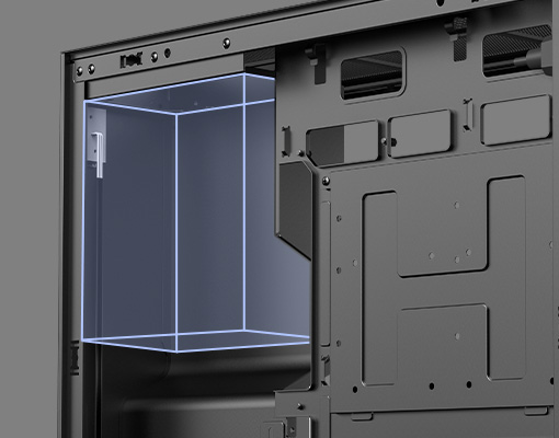 Top-mounted PSU Compartment