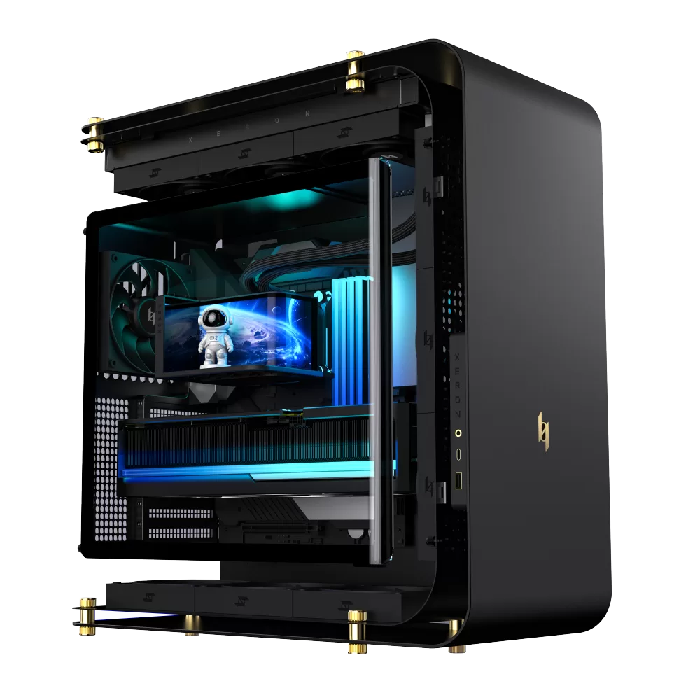 XERON C Lab silent PC case with separate airflow channels