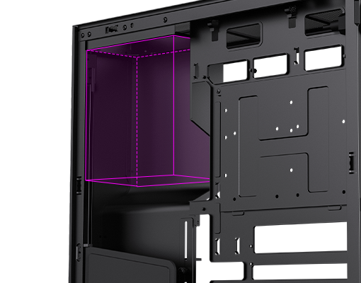 Top-mounted PSU Compartment