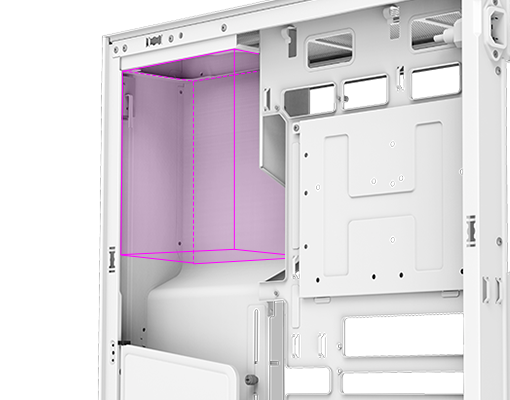 Top-mounted PSU Compartment