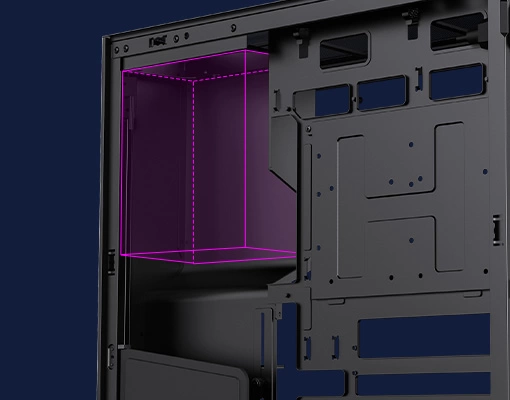 Top-mounted PSU Compartment