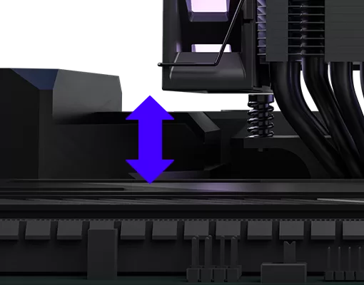 Elevated Design for VRM Heatsink Compatibility