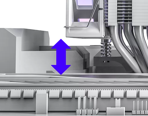 Elevated Design for VRM Heatsink Compatibility