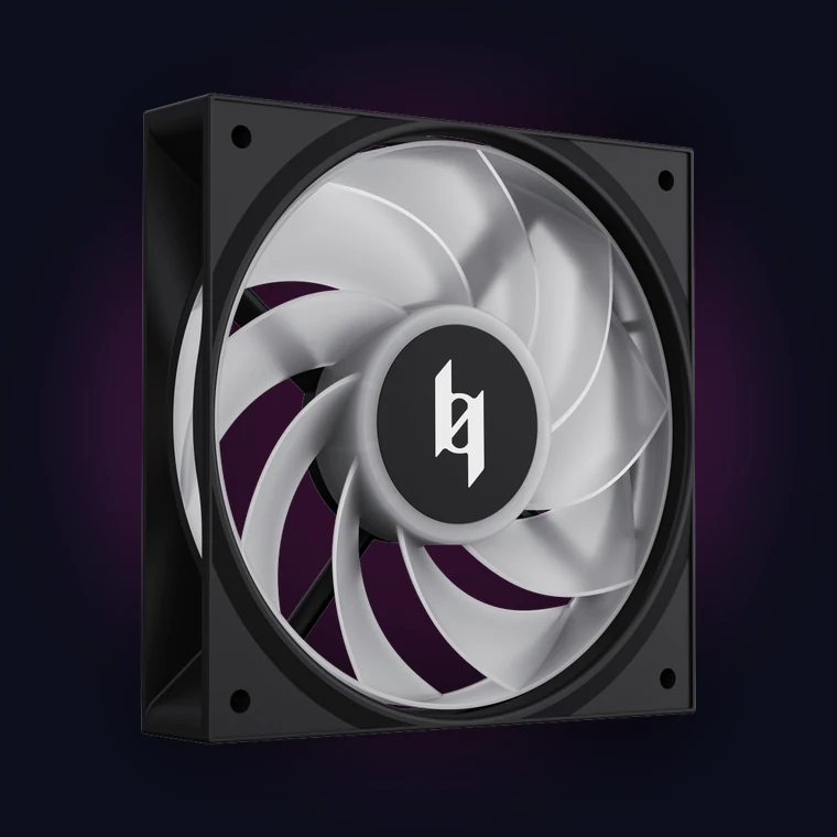 XERON NEX F120RA 120mm reverse-blade ARGB PWM case fan with an illuminated frame
